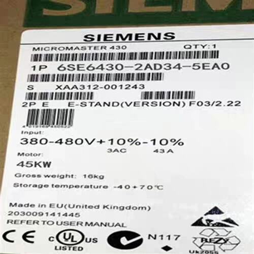 变频器6SE6430-2AD34-5EA06SE6430-2AD35-5FA06SE6430-2AD37-5FA0