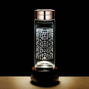 大悲咒水杯观音活水杯心经双层玻璃杯保温佛具佛前供佛水杯圣水杯