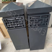 厂家直销别墅雕花烟囱帽铝合金雕花烟帽铝合金百叶雨帽带防虫网