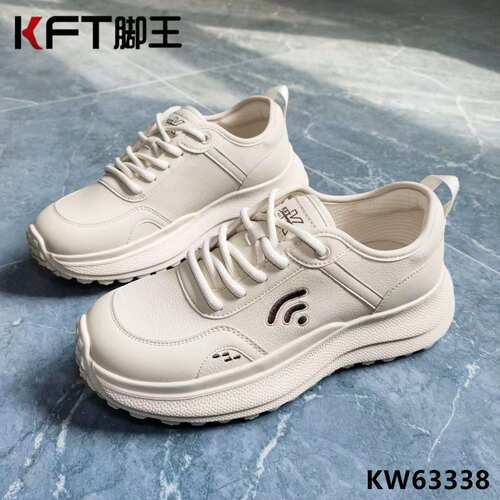 KFT脚王2026秋季新款女鞋休闲老爹鞋透气韩版厚底德训运动小白鞋