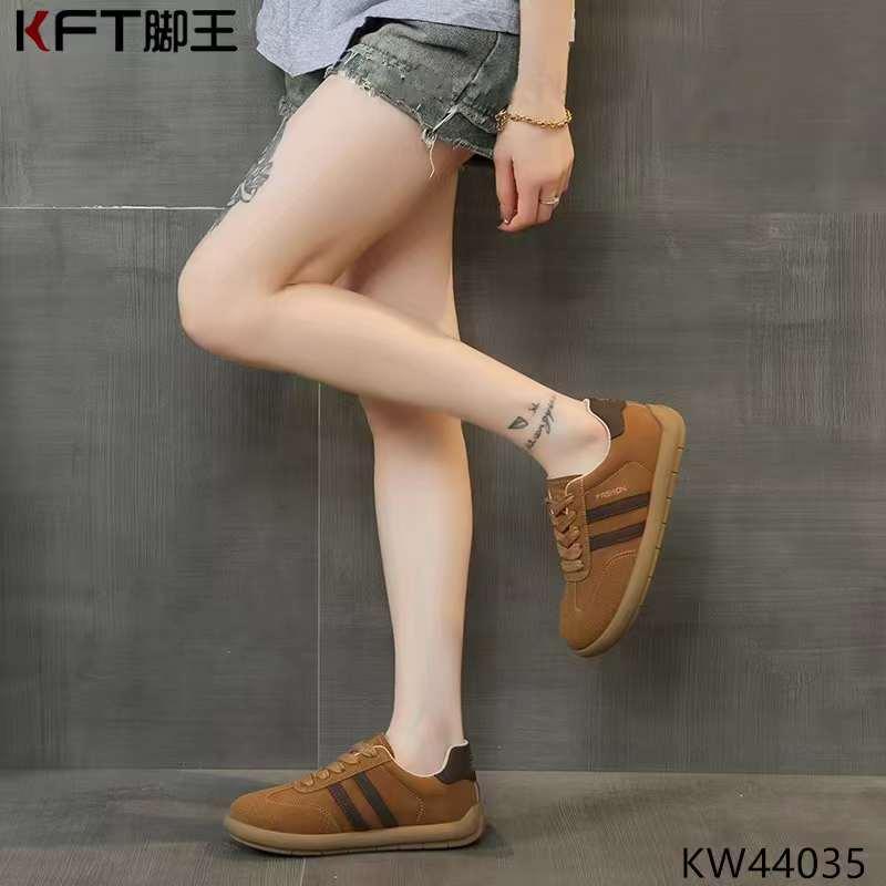 KFT脚王秋冬新款女鞋平底舒适运动鞋韩版复古英伦风休闲鞋德训鞋