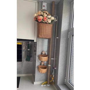 厨房燃气管道遮挡装饰暖气管美化遮丑厨房燃气表箱创意遮丑改造墙