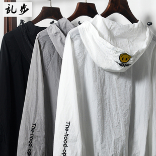 男士2019夏季新款防晒衣超薄透气防嗮韩版潮流轻薄帅气防晒服外套