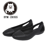 仙安娜休闲单鞋 女平底凉鞋 防滑尖头黑色职业鞋 2026新款 一脚蹬女鞋