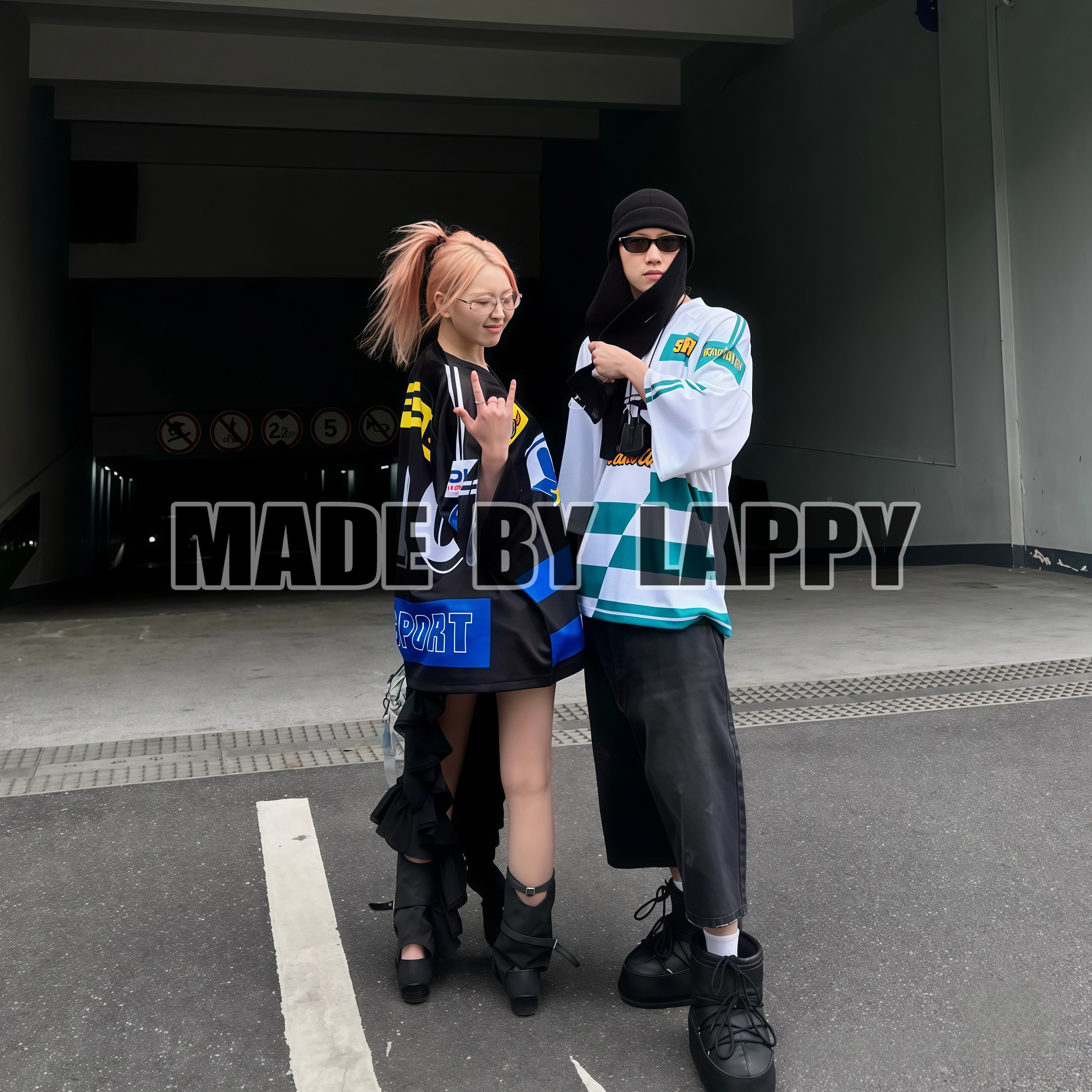 Lappy自主M家  25SS  ROSE 美式blokecore球衣休闲短袖情侣款T恤