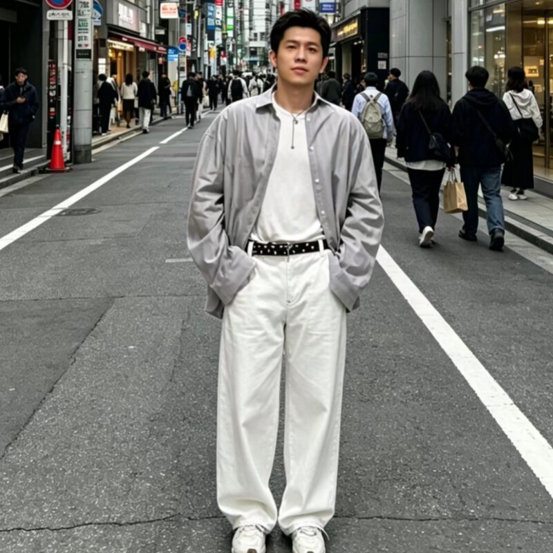 Lappy新款蝴蝶结刺绣阔腿牛仔裤