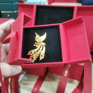 凤戒盒中国风婚庆嫁娶订婚黄金凤戒特大号戒指盒珠宝首饰盒礼物盒