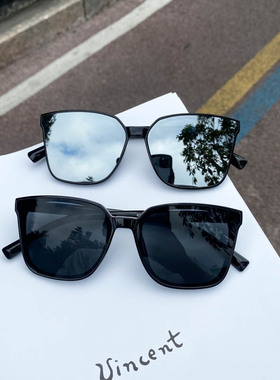 超方形百搭男女情侣度假眼镜简单时尚墨镜偏光个性韩国圆脸太阳镜
