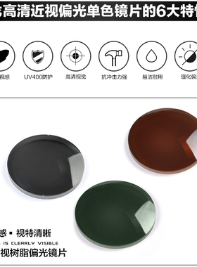 近视太阳镜镜片制作 近视灰色镜片 茶色镜片 配近视球面镜片