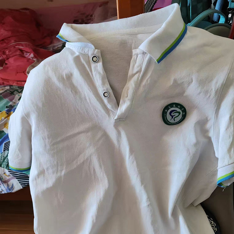学院英伦风小学生白色短袖POLO衫西昌春城学校校服同款定做