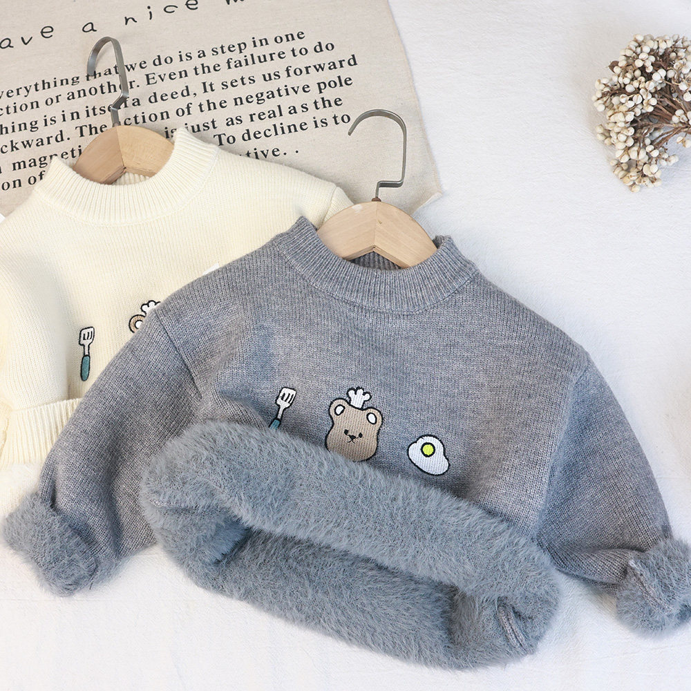 儿童冬季一体绒毛衣男童圆领保暖针织衫套头宝宝加绒加厚毛线衣冬,童装/婴儿装/亲子装,毛衣/针织衫,淘宝优惠券,粉丝福利购,淘宝优惠卷