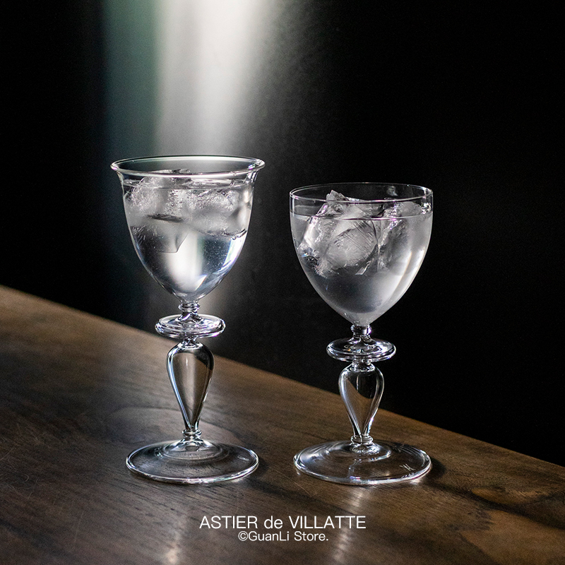 【礼物】Astier de Villatte玻璃杯甜品杯葡萄酒杯法国手工高脚杯-封面