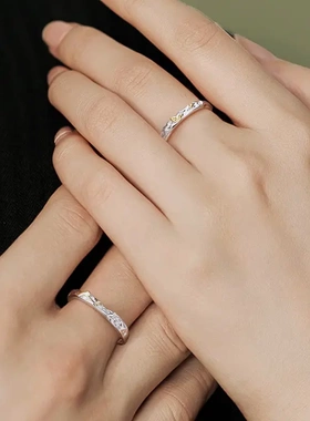 【赠运费险】【纯银戒指】枯木逢春S999足银情侣戒指男女轻奢树叶