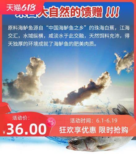 首单直降国联海鲈鱼开背新鲜冷冻鲜活深海鱼白蕉七星海卢鱼烤鱼半