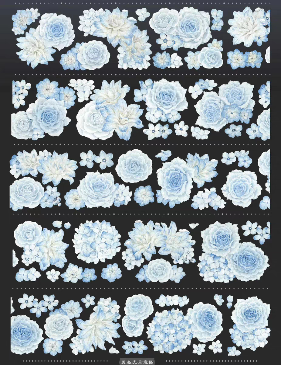 thumbnail for New Products from Hua Qi Collection: Luoxi Yanzhiyi Ru Xi Tape, Pet Divided Stickers for Journaling, Flowy Linen-Style Stickers