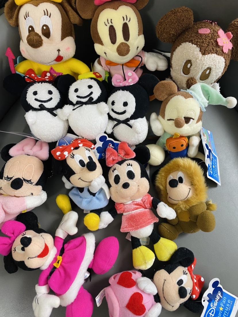 海淘日本 世嘉sega 中古米妮米奇公仔挂件 baby 变装