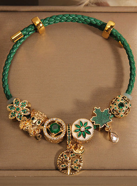 绿野仙踪潘家风格枫叶树人手链女