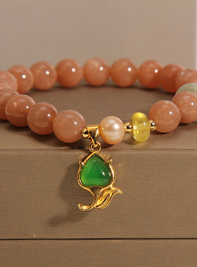 太阳石手串女金沙猫眼日光石手链