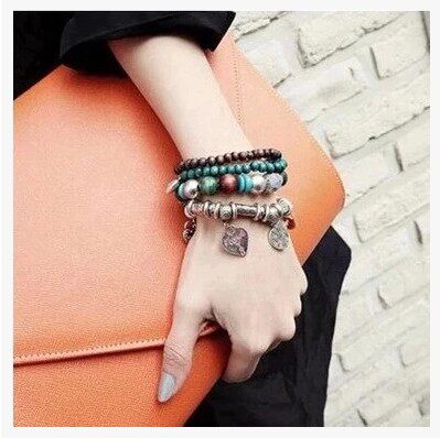 包邮波西米亚民族风复古多层时尚手链韩国韩版饰品手镯手链手饰女