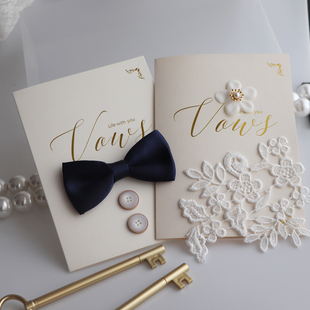 接亲结婚誓言卡婚礼宣誓宣言手卡誓词新娘新郎致辞本手写宣读配笔