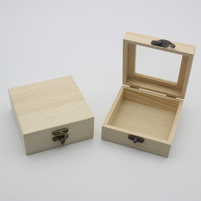 木盒正方形定制翻盖礼品木盒