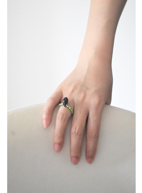 此地天然小海螺手作串珠弹力戒指