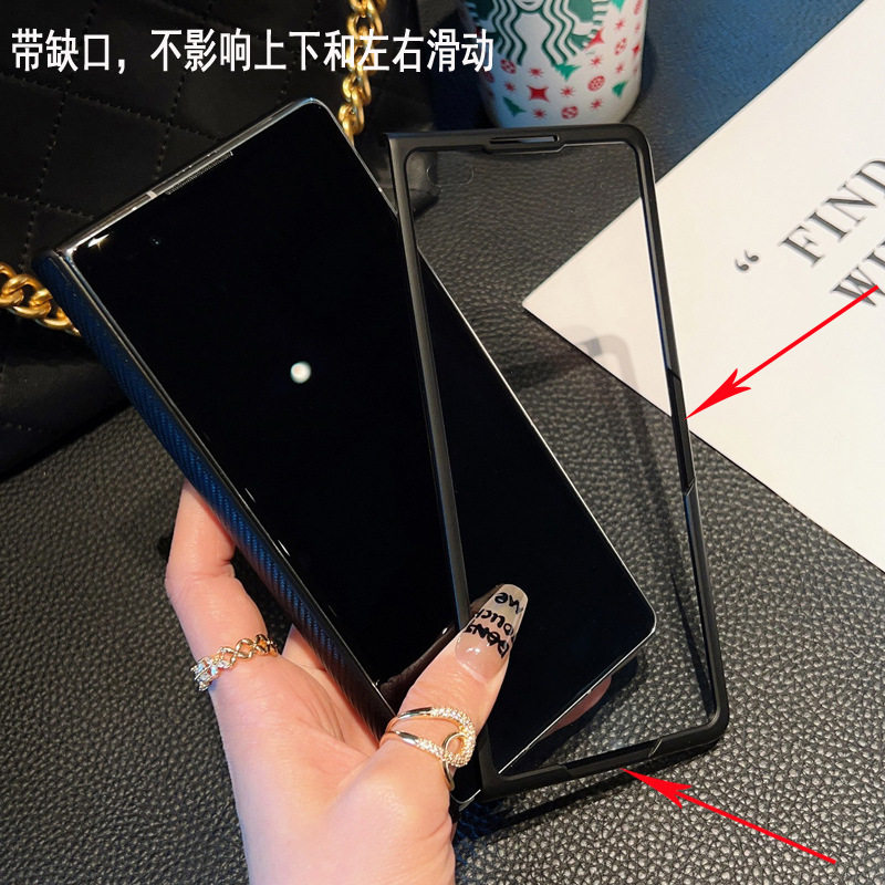 适用华为matex3手机壳前壳matex2上盖前盖典藏版钢化膜双开口侧开口带