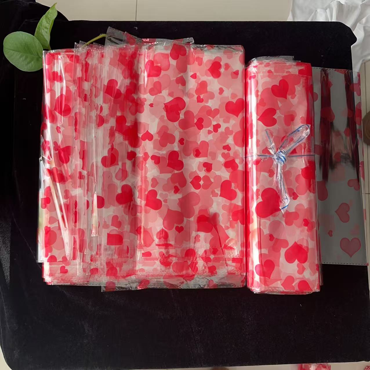 500只红心元宝袋装金条的袋子印心形包装袋透明袋礼品袋厂家批发