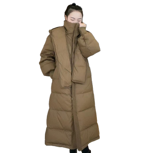 迪欧达羽绒服女2025年新款鹅绒服长款加厚保暖御寒宽松外套韩版潮