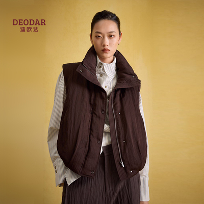 迪欧达高端鹅绒马甲女2025冬季