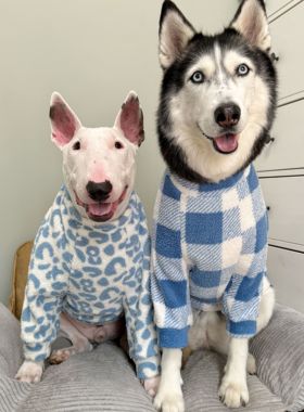 暖呼呼4色奥绒宠物秋冬护肘服牛头梗拉布拉多恶霸哈士齐边牧