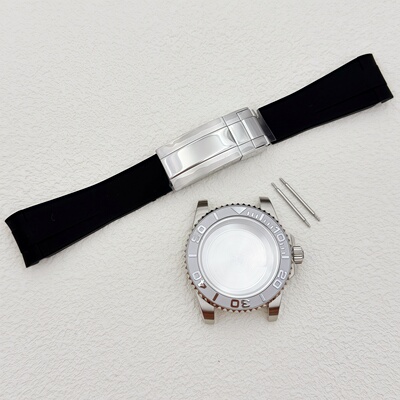 NH35表壳40MM水鬼精钢表壳蓝宝石玻璃GMT平面表壳适NH34/NH36机芯