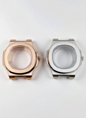 NH35表壳鹦鹉螺改装NH38机械表表壳41MM精钢PP表壳蓝宝石适装NH70