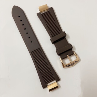 25MM橡胶表带鹦鹉螺橡胶表带头粒款PP硅胶带针扣表带头珠改装配件