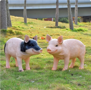 仿真动物可爱小猪户外庭院草坪花园幼儿园装 饰树脂雕塑小品摆件