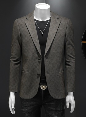 XZ88026/P175羊毛混纺西服外套男商务休闲单西上衣暗纹灯芯绒