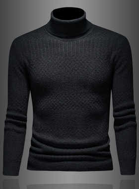 秋冬季新款半高领长袖毛衣潮流韩国绒针织衫套头打底衫23309