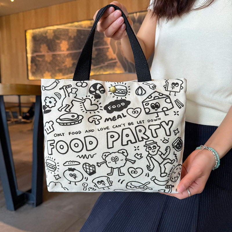 小众设计插画帆布包女迷你手提袋上班族杂物小拎包宝妈外出小方包,箱包皮具/热销女包/男包,时尚帆布包,淘宝优惠券,粉丝福利购,淘宝优惠卷