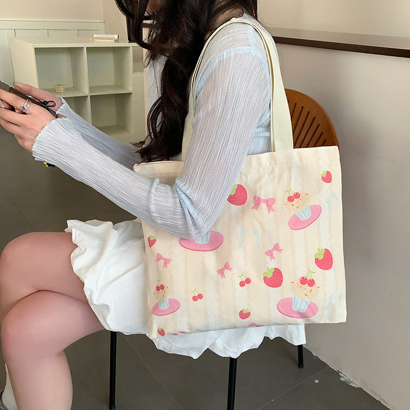 时尚帆布包女2025新款大容量包单肩补习袋手拎包通勤百搭托特包,箱包皮具/热销女包/男包,时尚帆布包,淘宝优惠券,粉丝福利购,淘宝优惠卷