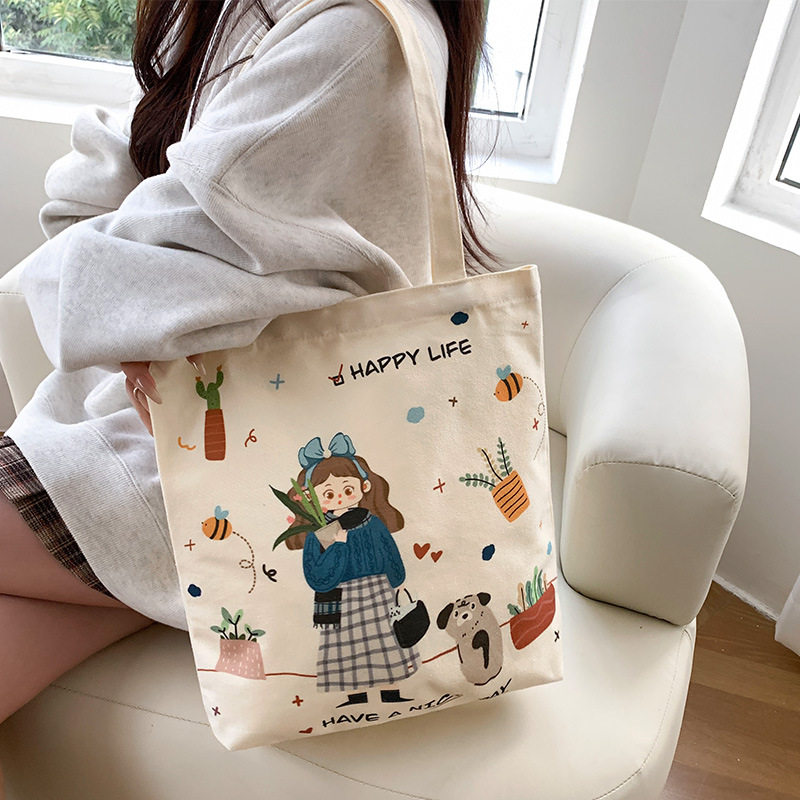 帆布包女大学生上课2025新款包包单肩购物袋大容量手提袋一件包包,箱包皮具/热销女包/男包,时尚帆布包,淘宝优惠券,粉丝福利购,淘宝优惠卷