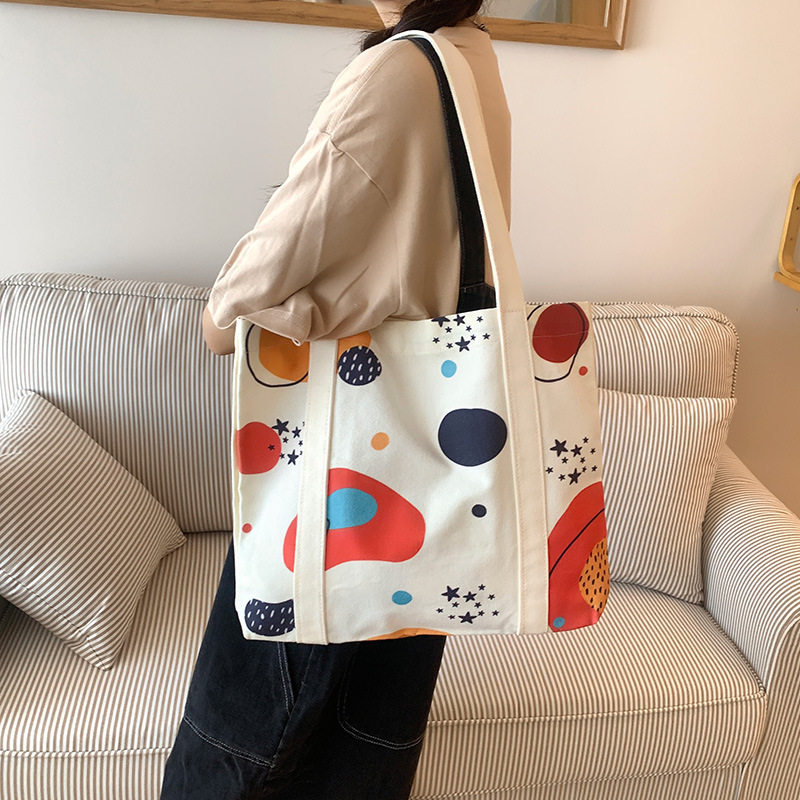 时尚百搭帆布包简约文艺单肩包包