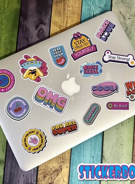 拉杆箱贴纸电脑贴随意贴箱贴电脑贴标签贴纸磨砂贴画防水贴膜定制