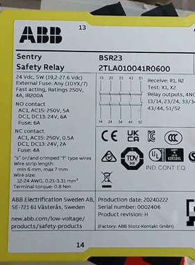 Sentry  BSR23 2TLA010041R0600.询价