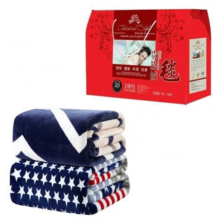 加厚冬季法莱绒礼盒装 单双人午休法兰绒毯子 珊瑚绒毛毯会销礼品