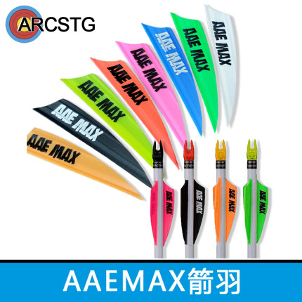 弓箭射箭进口箭羽AAEMAX2英寸箭羽导风塑胶羽片反曲弓复合弓箭羽