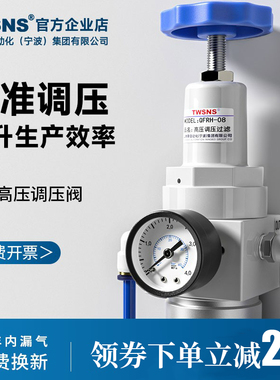 TWSNS高压调压阀减压阀QTYH/QFLH/QFRH-08/10/15/20/25空气过滤器