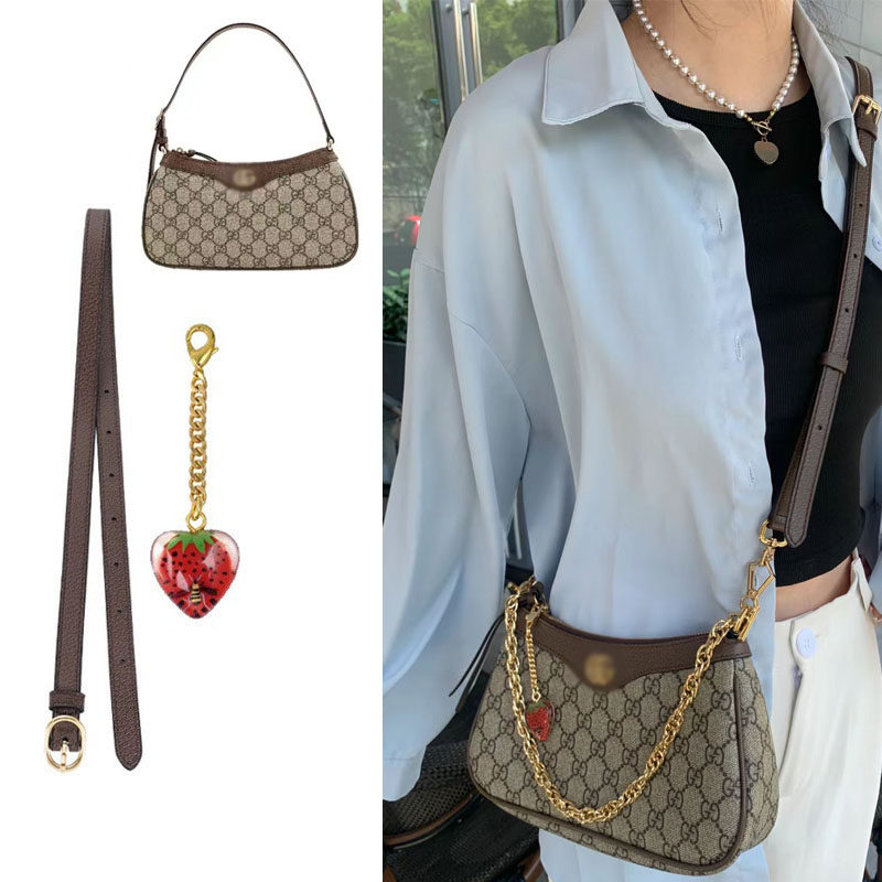 适用gucci ophidia延长带包包加长带挎包女单肩斜挎包带配件真皮