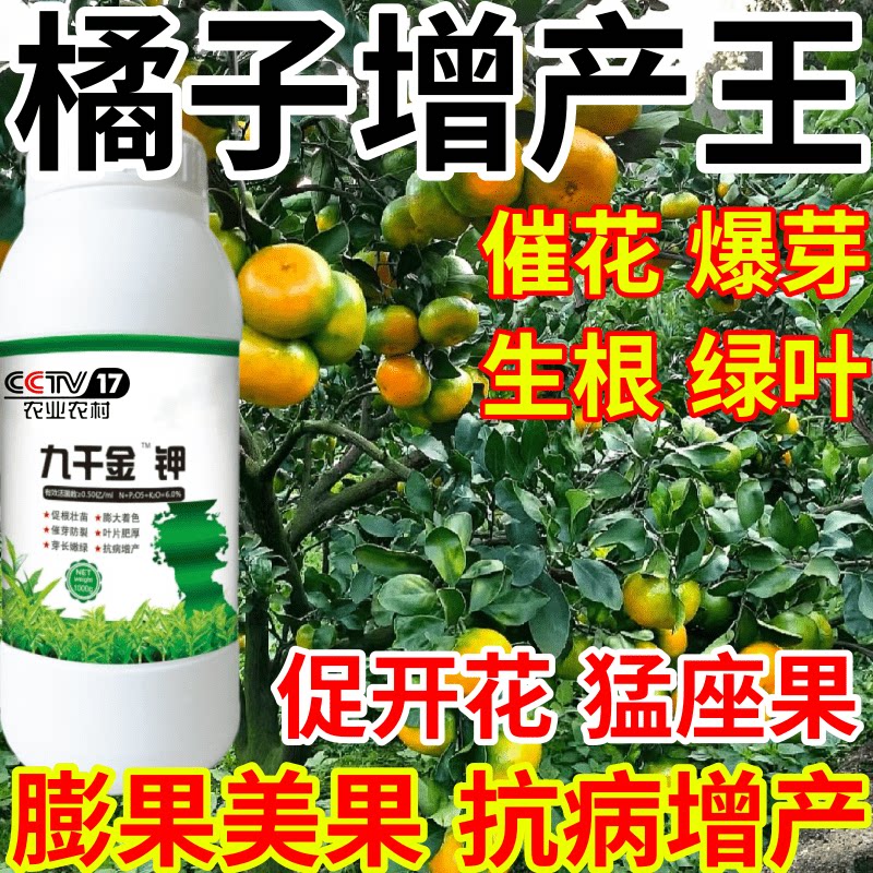 橘子增产王九千金果树蔬菜花卉保花保果促开花美果生根绿叶叶面肥
