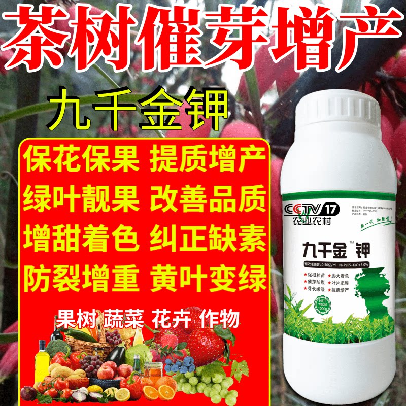 茶树催芽增产花促花叶面肥九千金催花素多花多果素九百金促花肥料