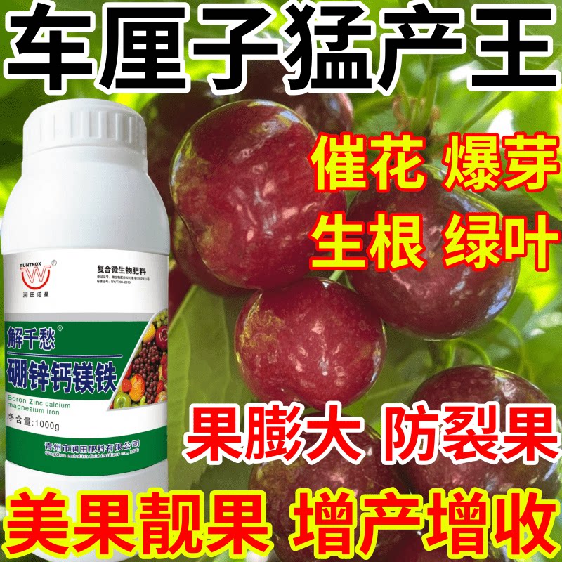 车厘子猛产王花保果果树蔬菜花卉硼锌钙镁铁五种同补产万斤叶面肥
